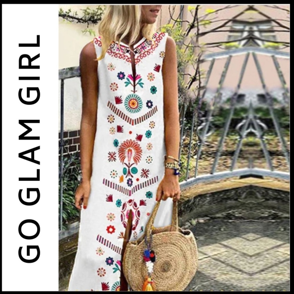 2 LEFT!  NWT GORGEOUS Ethnic Print Maxi